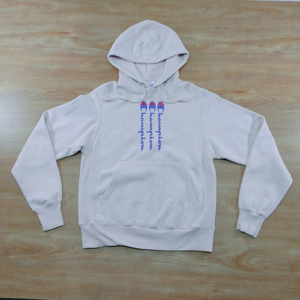 Champion Reverse Weave Hoodie Womens Size S Pink Triple Logo‎ Graphic
